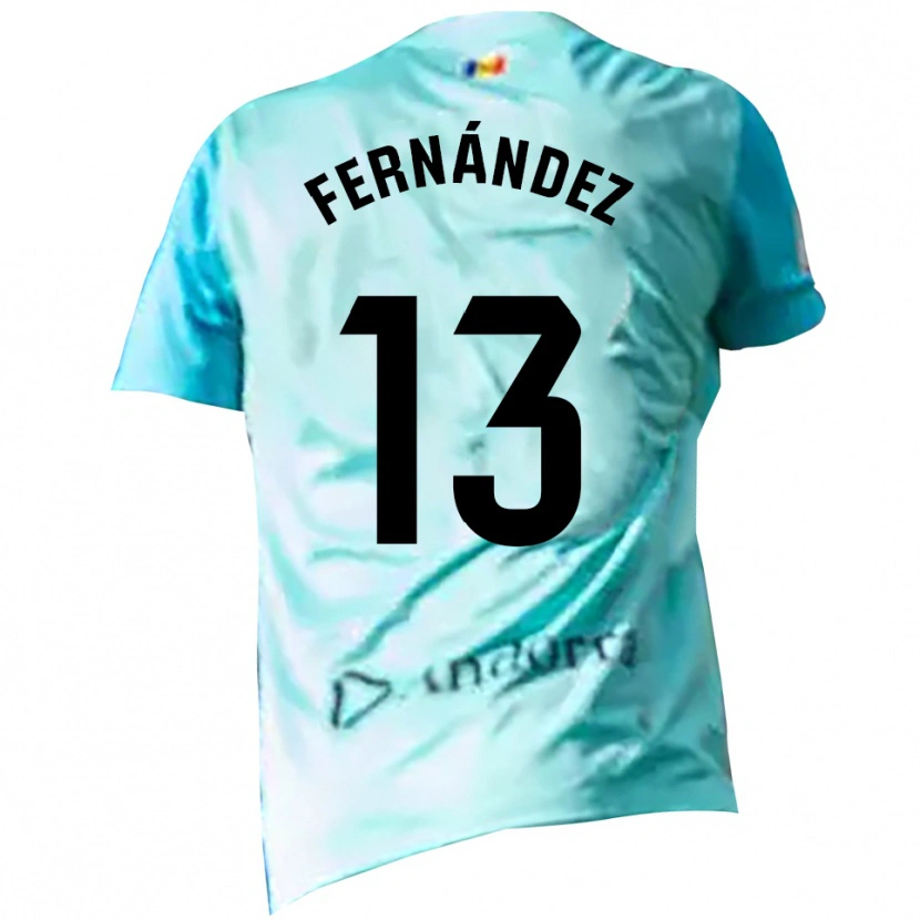 DanxenキッズFerran Fernández#13シアンブラックゴールキーパー シャツ2025/26ジャージーユニフォーム