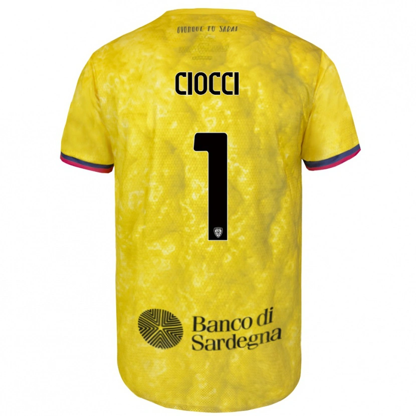 DanxenキッズGiuseppe Ciocci#1黄黒ゴールキーパー シャツ2025/26ジャージーユニフォーム