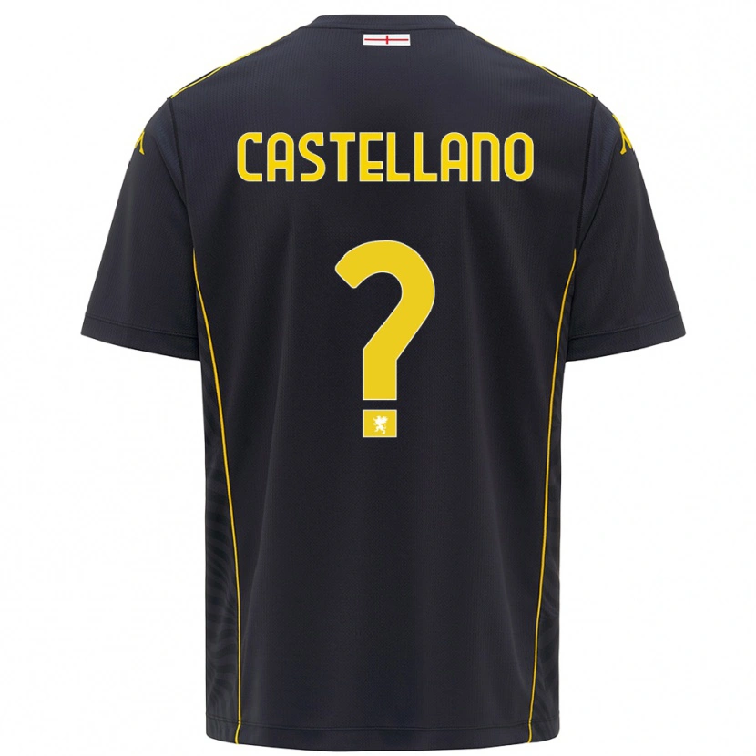 DanxenキッズCristiano Castellano#0黒黄ゴールキーパー シャツ2025/26ジャージーユニフォーム