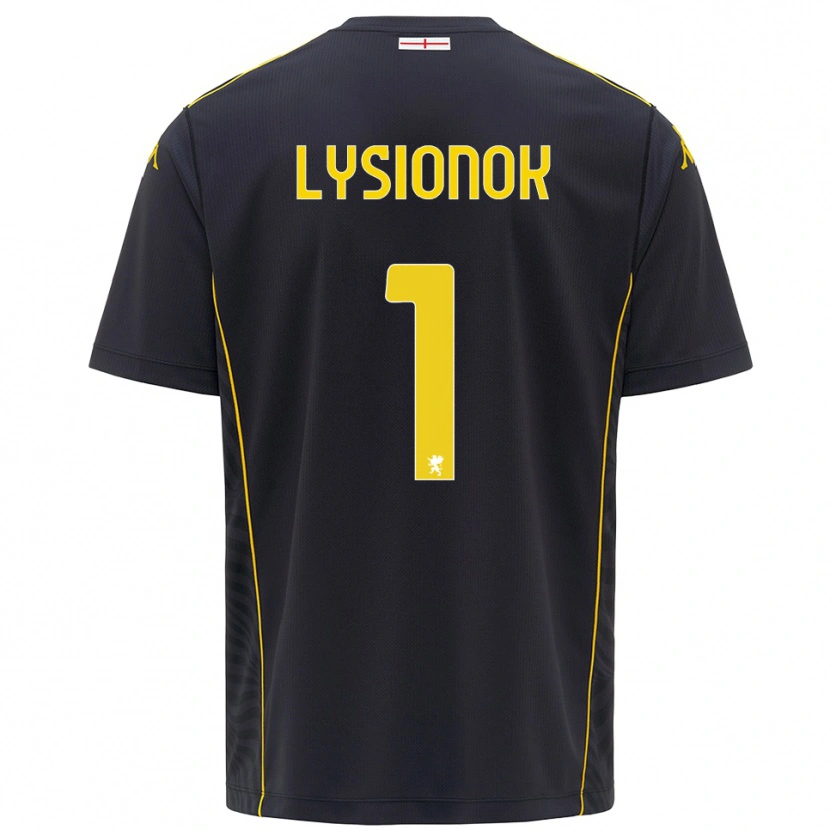 DanxenキッズErnestas Lysionok#1黒黄ゴールキーパー シャツ2025/26ジャージーユニフォーム