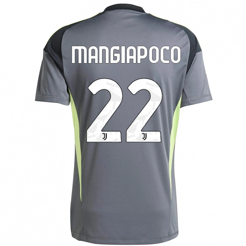 DanxenキッズStefano Mangiapoco#22ダークグレー白ゴールキーパー シャツ2025/26ジャージーユニフォーム