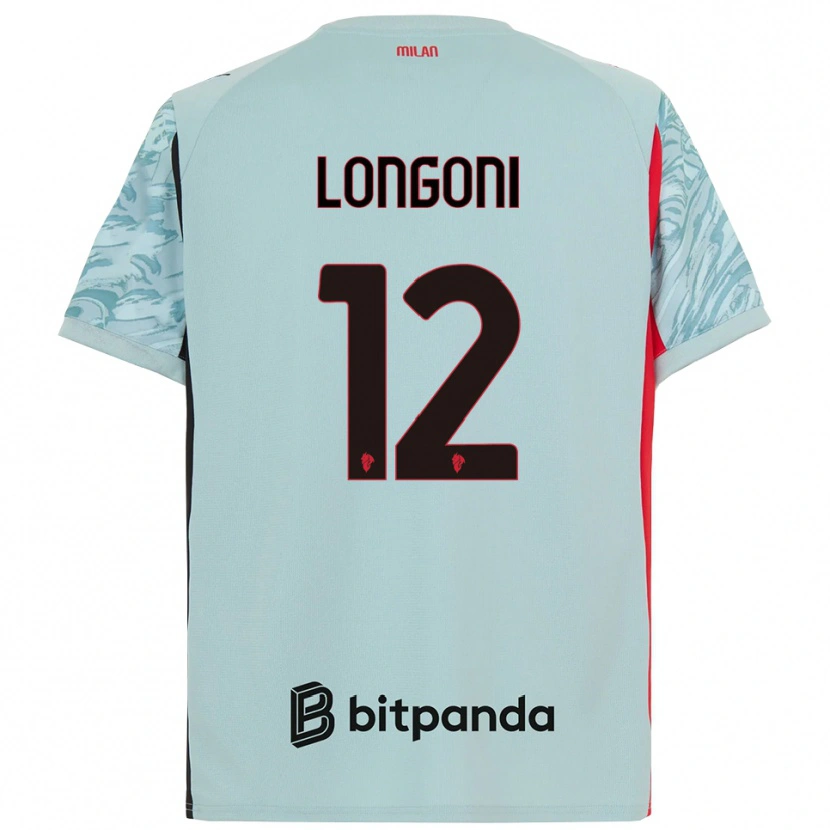 DanxenキッズAlessandro Longoni#12ライトブルー赤ゴールキーパー シャツ2025/26ジャージーユニフォーム
