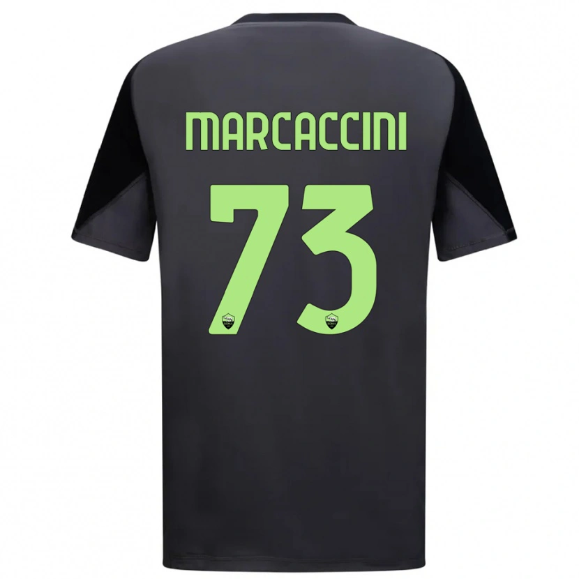 DanxenキッズAlessio Marcaccini#73黒ライトグリーンゴールキーパー シャツ2025/26ジャージーユニフォーム