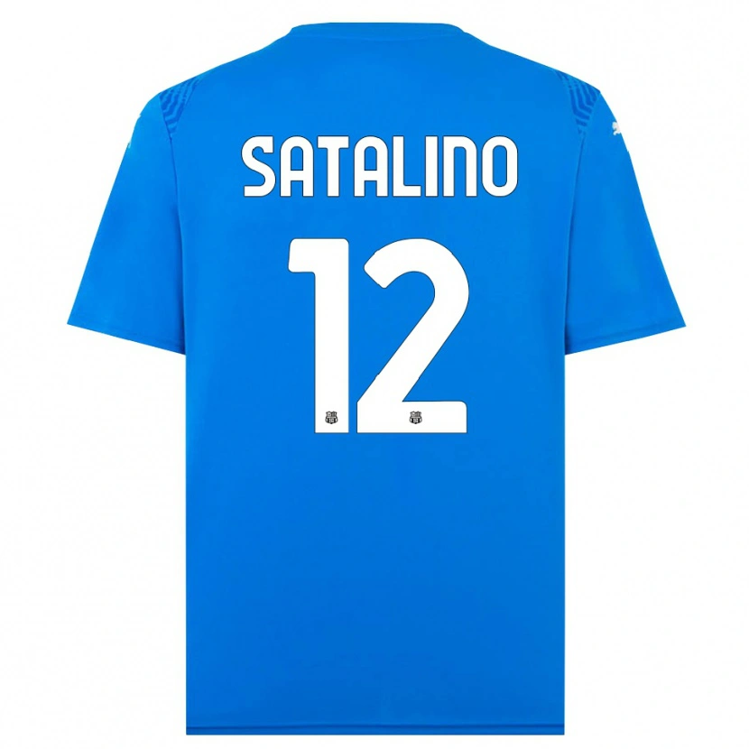 DanxenキッズGiacomo Satalino#12青白ゴールキーパー シャツ2025/26ジャージーユニフォーム