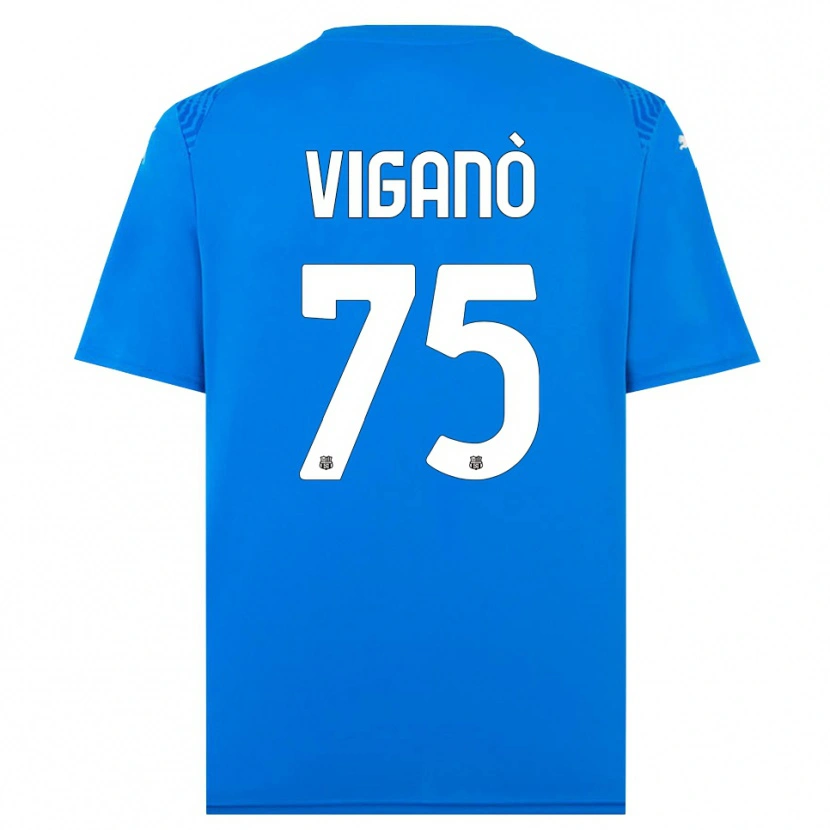 DanxenキッズLorenzo Viganò#75青白ゴールキーパー シャツ2025/26ジャージーユニフォーム
