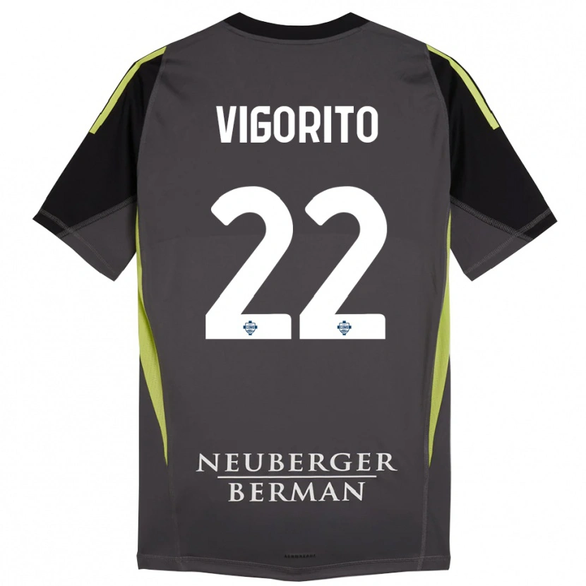 DanxenキッズMauro Vigorito#22黒ライトグリーンゴールキーパー シャツ2025/26ジャージーユニフォーム