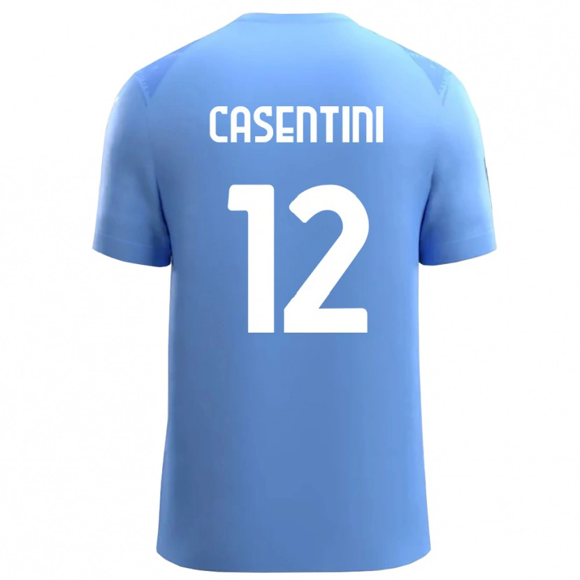 DanxenキッズGabriele Casentini#12スカイブルー白ゴールキーパー シャツ2025/26ジャージーユニフォーム