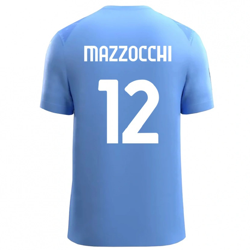 DanxenキッズAlessandro Mazzocchi#12スカイブルー白ゴールキーパー シャツ2025/26ジャージーユニフォーム