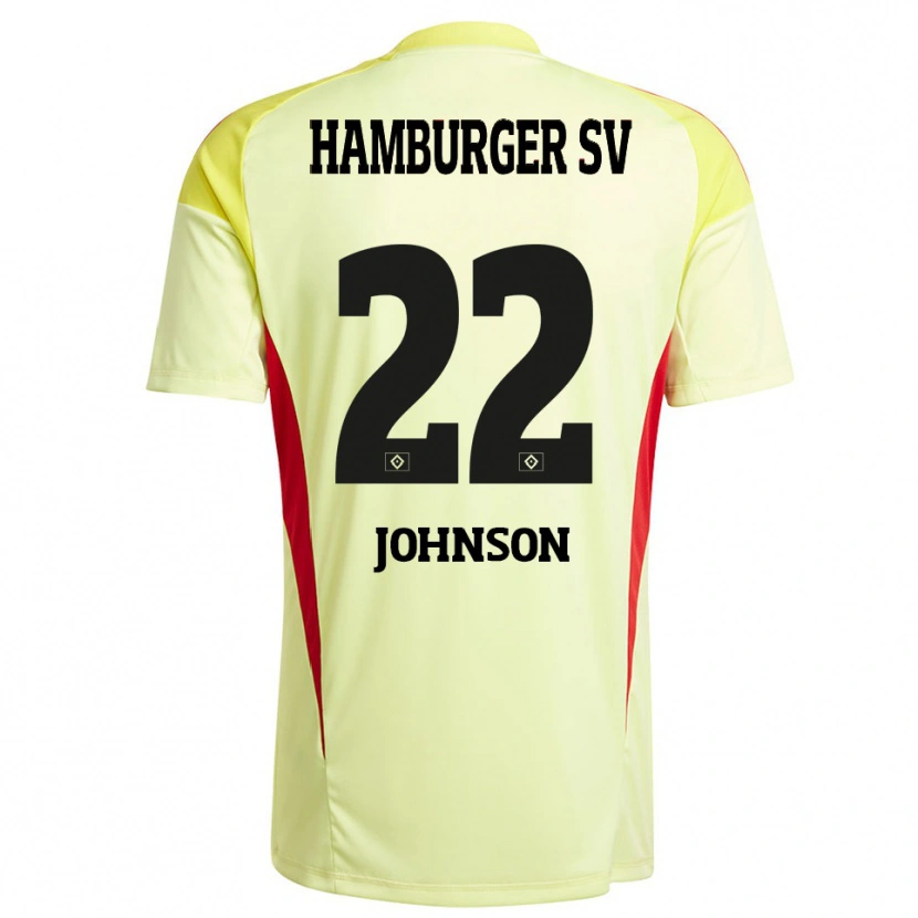 Danxenキッズエマニュエル・ジョンソン#22黄黒赤ゴールキーパー シャツ2025/26ジャージーユニフォーム
