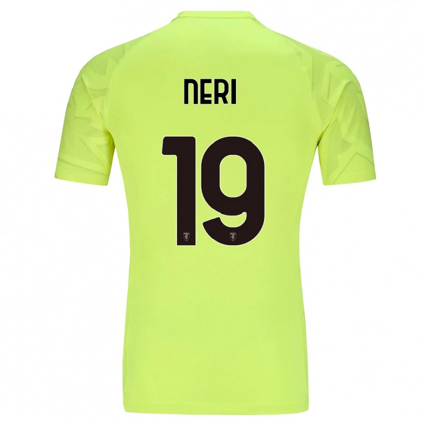 DanxenキッズChristian Neri#19蛍光グリーンゴールキーパー シャツ2025/26ジャージーユニフォーム