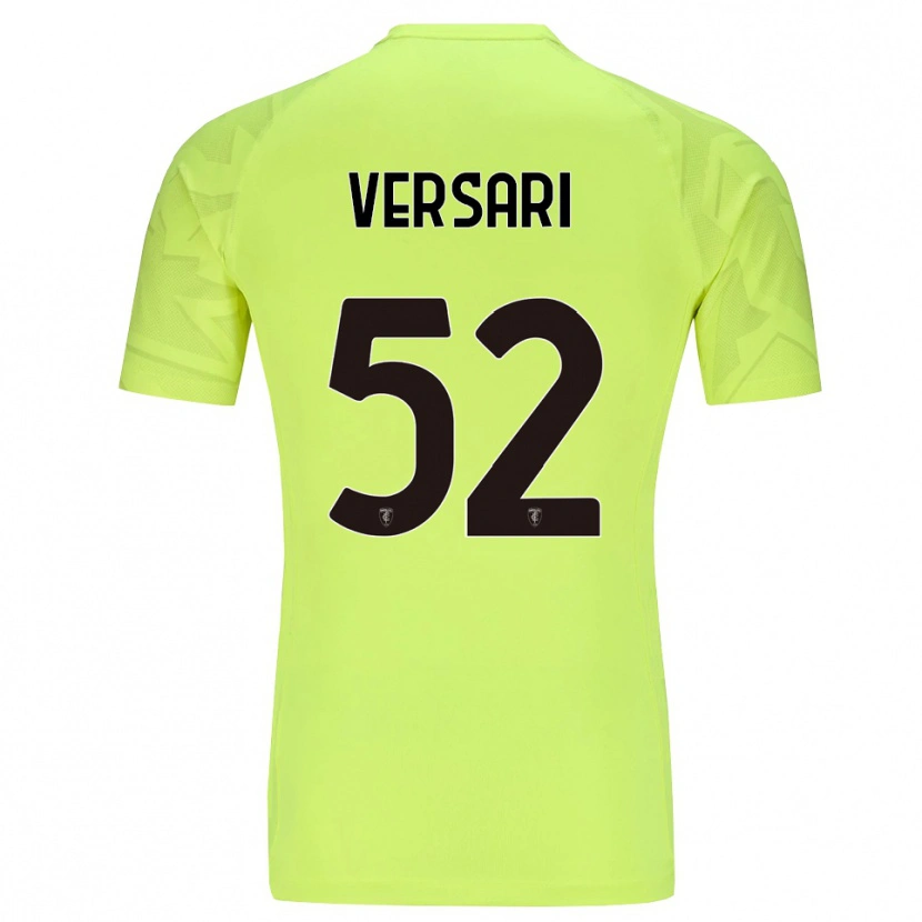 DanxenキッズFrancesco Versari#52蛍光グリーンゴールキーパー シャツ2025/26ジャージーユニフォーム