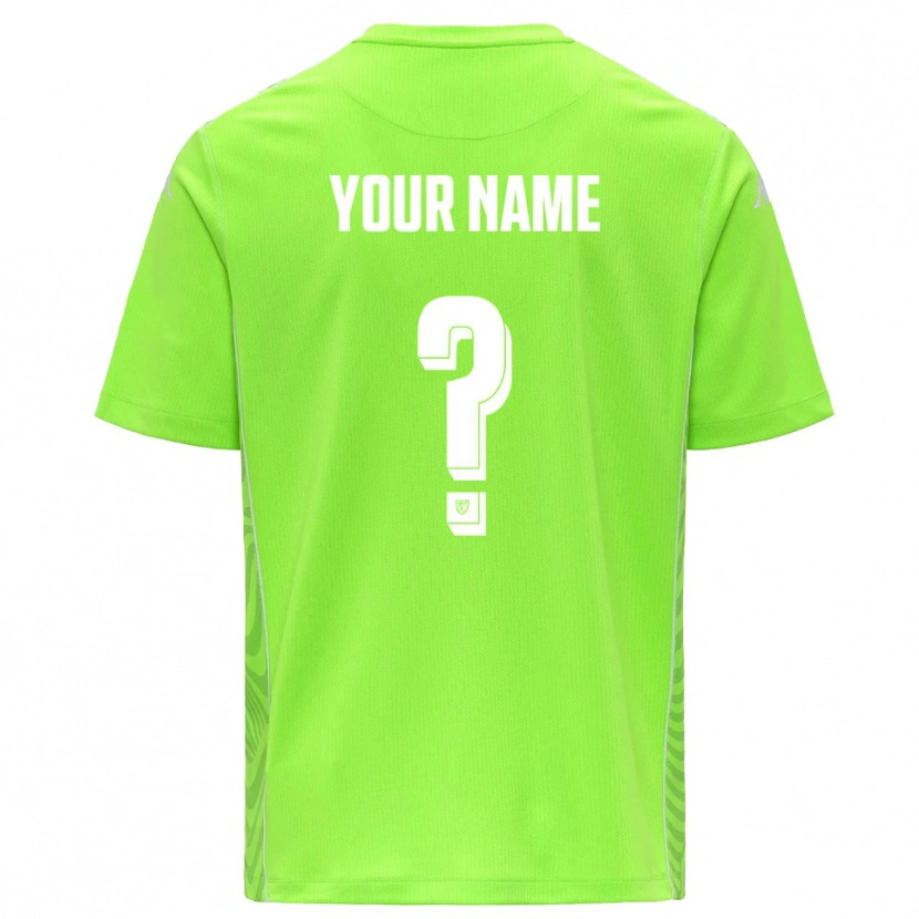 Danxenキッズスペツィア・カルチョローングリーンホワイトゴールキーパー シャツ2025/26ジャージーユニフォーム