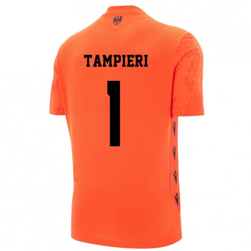DanxenキッズAmanda Tampieri#1ダークオレンジブラックゴールキーパー シャツ2025/26ジャージーユニフォーム