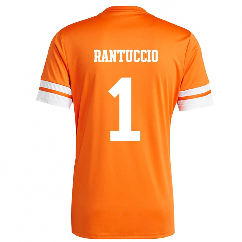 DanxenキッズCarmelo Rantuccio#1オレンジホワイトゴールキーパー シャツ2025/26ジャージーユニフォーム