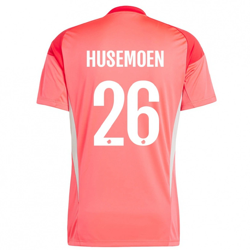 DanxenキッズAstrid Husemoen#26レッドホワイトゴールキーパー シャツ2025/26ジャージーユニフォーム