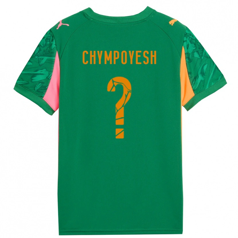 DanxenキッズVladyslav Chympoyesh#0グリーンオレンジピンクゴールキーパー シャツ2025/26ジャージーユニフォーム