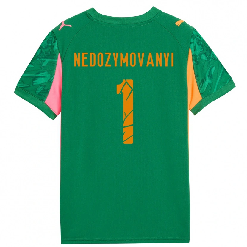 DanxenキッズArtem Nedozymovanyi#1グリーンオレンジピンクゴールキーパー シャツ2025/26ジャージーユニフォーム