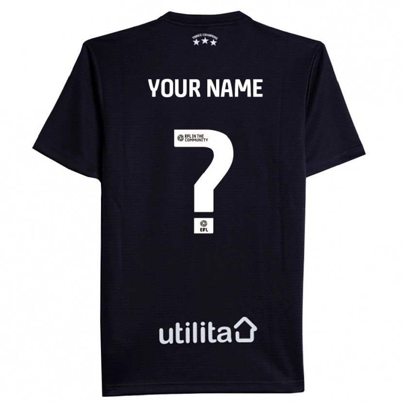 Danxenキッズハダースフィールド・タウンFCブラックホワイトゴールキーパー シャツ2025/26ジャージーユニフォーム