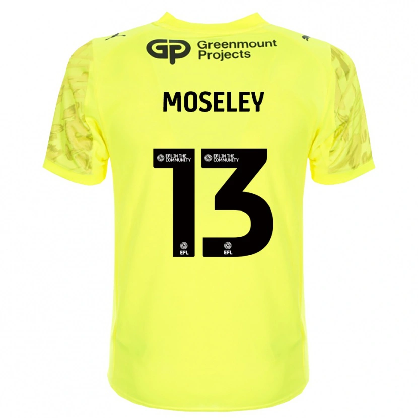 DanxenキッズFaye Moseley#13蛍光グリーンブラックゴールキーパー シャツ2025/26ジャージーユニフォーム