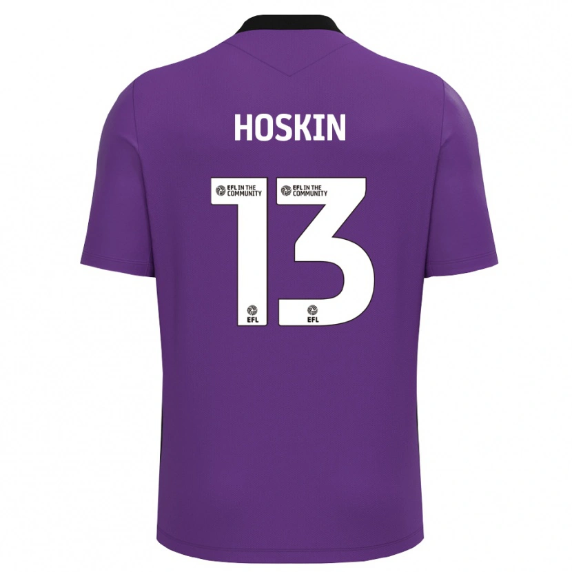 DanxenキッズOwen Hoskin#13パープルホワイトゴールキーパー シャツ2025/26ジャージーユニフォーム