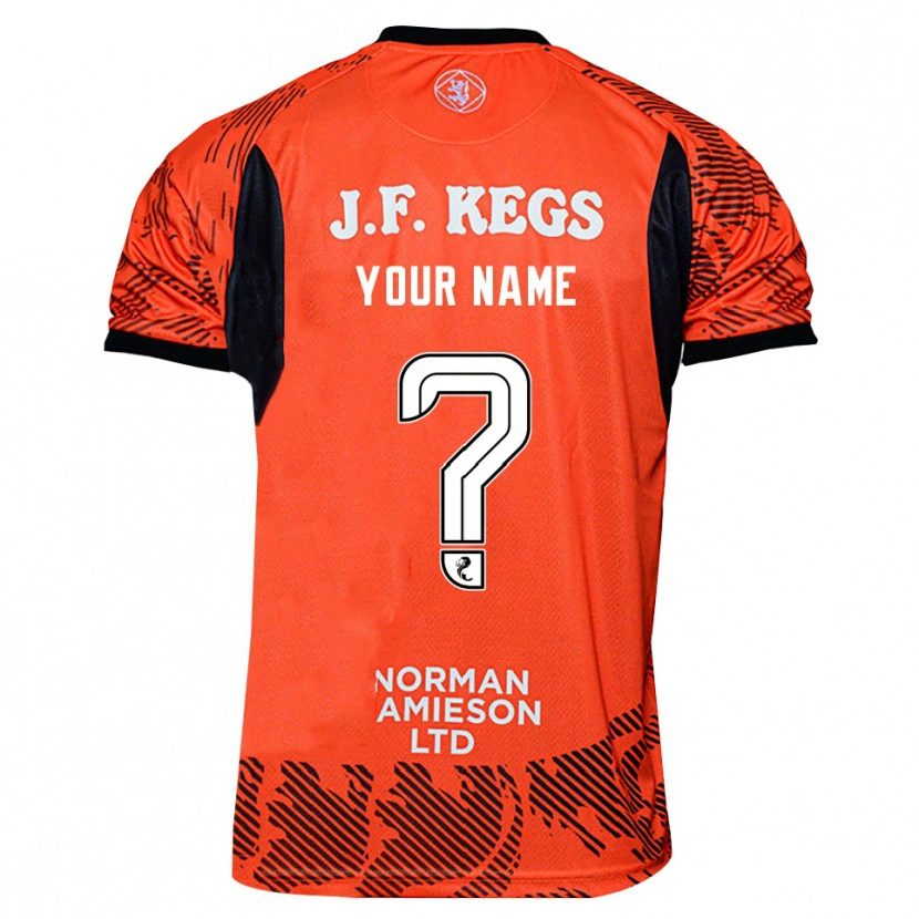 Danxenキッズダンディー・ユナイテッドFCオレンジブラックゴールキーパー シャツ2025/26ジャージーユニフォーム