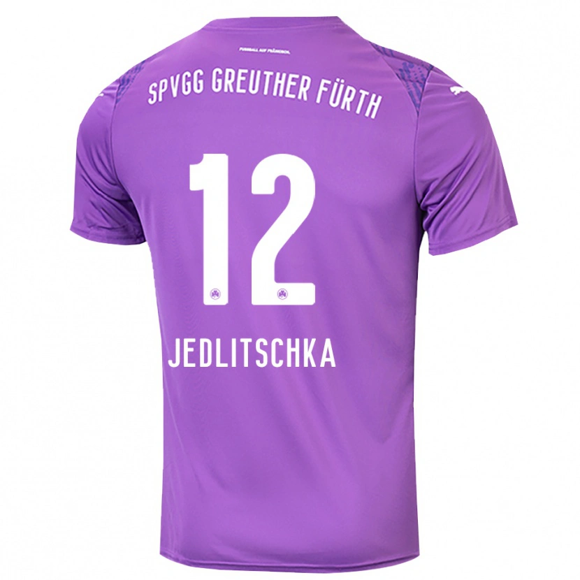 DanxenキッズMoritz Jedlitschka#12パープルホワイトゴールキーパー シャツ2025/26ジャージーユニフォーム