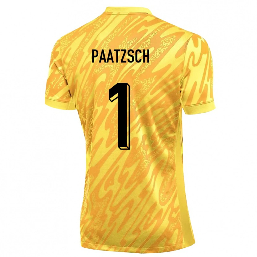 DanxenキッズPascal Paatzsch#1イエローオレンジゴールキーパー シャツ2025/26ジャージーユニフォーム