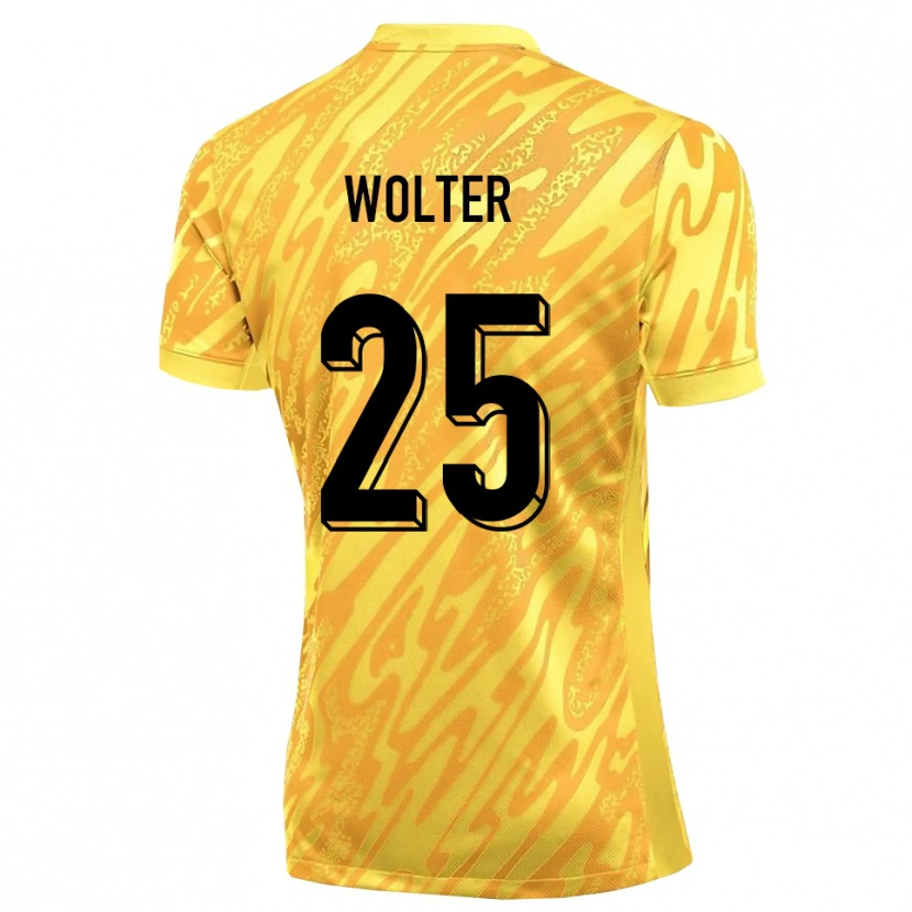 DanxenキッズFynn Wolter#25イエローオレンジゴールキーパー シャツ2025/26ジャージーユニフォーム
