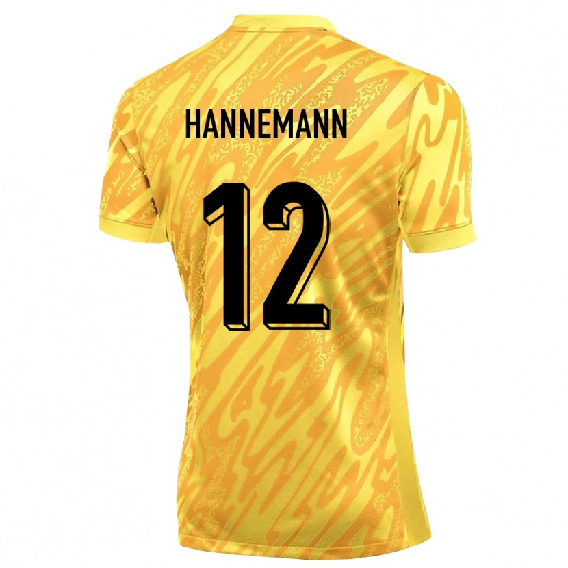 DanxenキッズSören Hannemann#12イエローオレンジゴールキーパー シャツ2025/26ジャージーユニフォーム