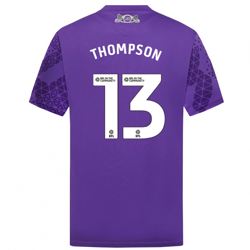 DanxenキッズLuke Thompson#13パープル ホワイトゴールキーパー シャツ2025/26ジャージーユニフォーム
