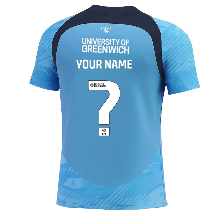 Danxenキッズチャールトン・アスレティックFCブルー ホワイトゴールキーパー シャツ2025/26ジャージーユニフォーム