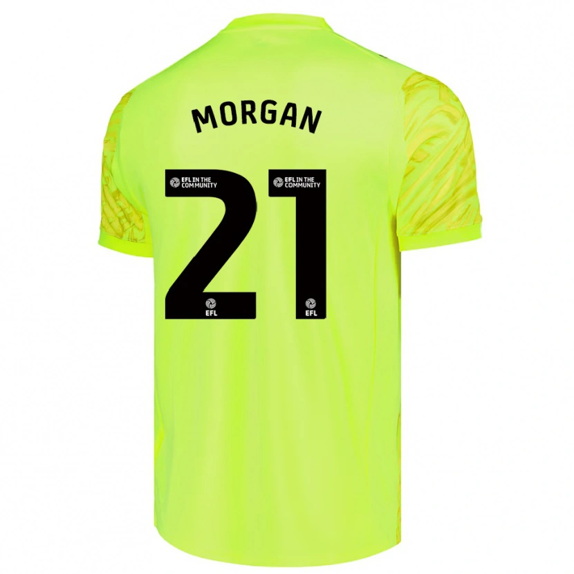 DanxenキッズSarah Morgan#21蛍光グリーンゴールキーパー シャツ2025/26ジャージーユニフォーム