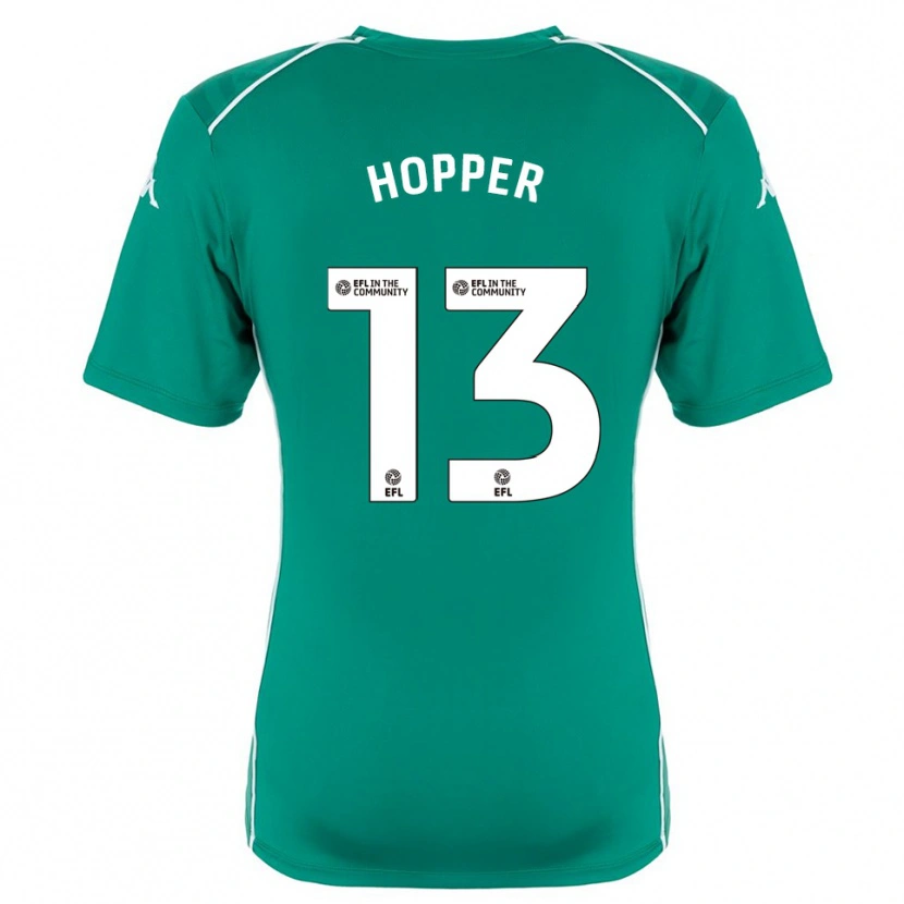 DanxenキッズJake Hopper#13グリーン ホワイトゴールキーパー シャツ2025/26ジャージーユニフォーム