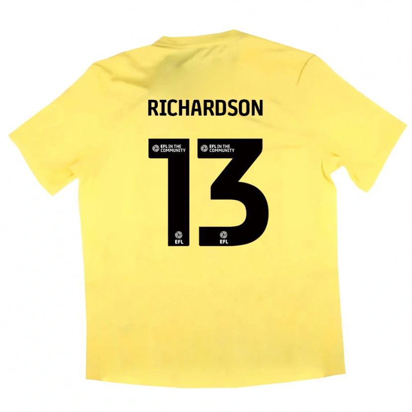 DanxenキッズJoseph Richardson#13イエロー ブラックゴールキーパー シャツ2025/26ジャージーユニフォーム