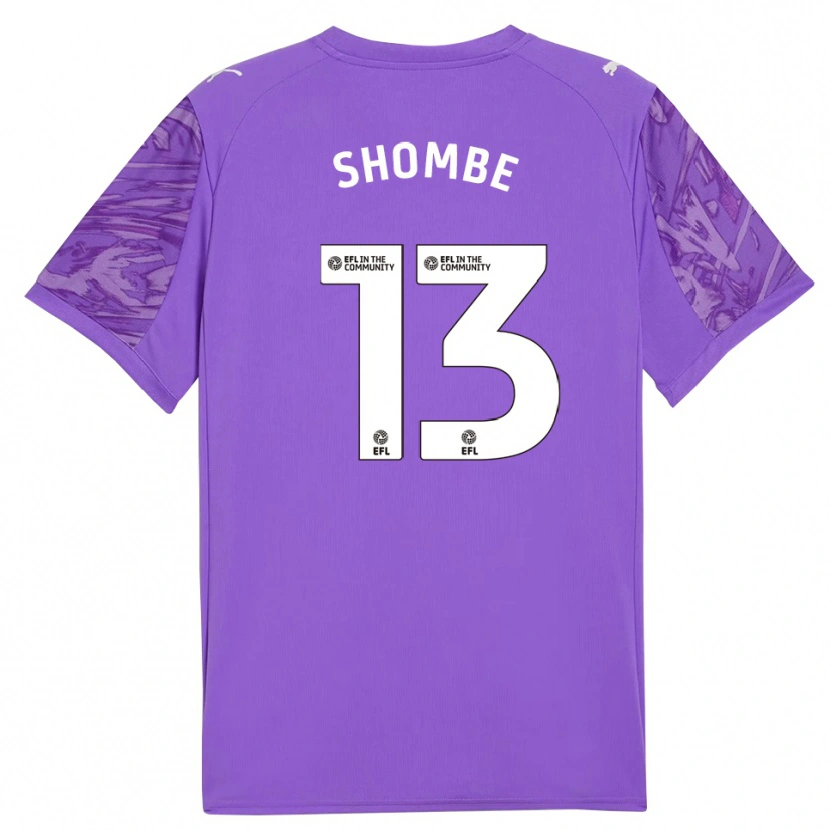 DanxenキッズKhiani Shombe#13パープル ホワイトゴールキーパー シャツ2025/26ジャージーユニフォーム
