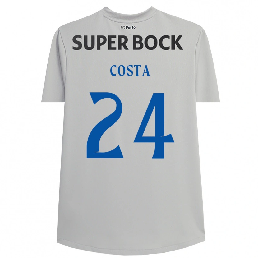DanxenキッズJoão Costa#24薄灰色 黒ゴールキーパー シャツ2025/26ジャージーユニフォーム