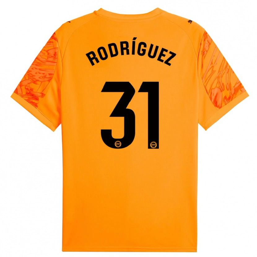 DanxenキッズAdrián Rodríguez#31オレンジブラックゴールキーパー シャツ2025/26ジャージーユニフォーム