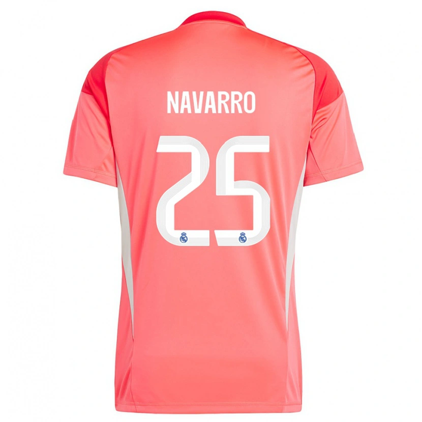 DanxenキッズJavier Navarro#25オレンジレッドホワイトゴールキーパー シャツ2025/26ジャージーユニフォーム
