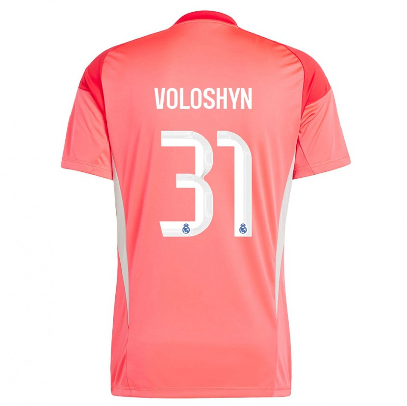 DanxenキッズIlya Voloshyn#31オレンジレッドホワイトゴールキーパー シャツ2025/26ジャージーユニフォーム