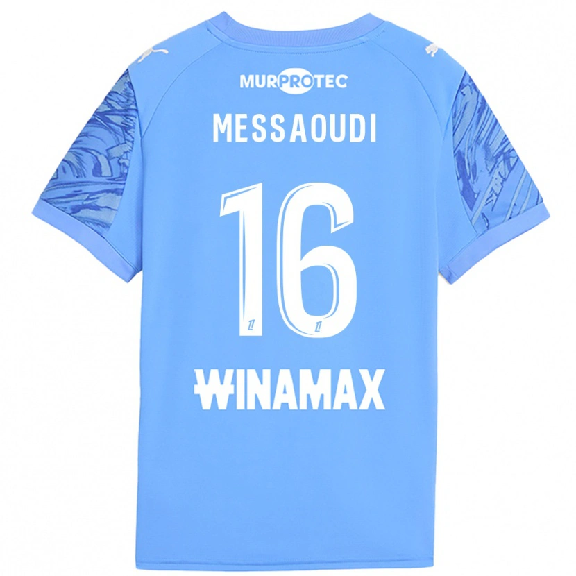 DanxenキッズFedwan Messaoudi#16ライトブルーホワイトゴールキーパー シャツ2025/26ジャージーユニフォーム
