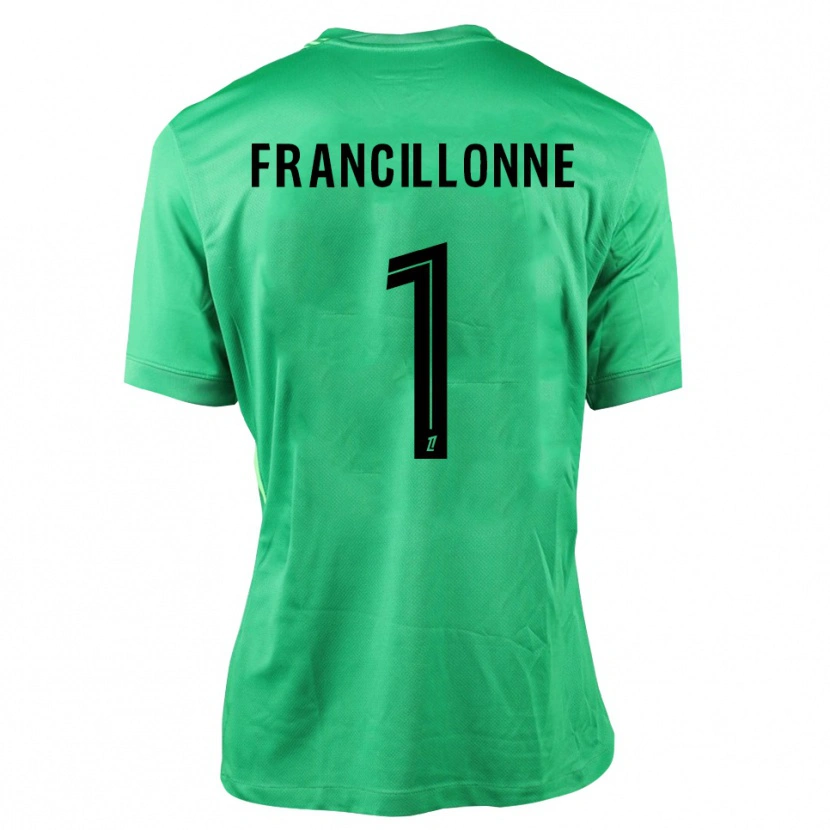 DanxenキッズBryan Francillonne#1グリーンブラックゴールキーパー シャツ2025/26ジャージーユニフォーム