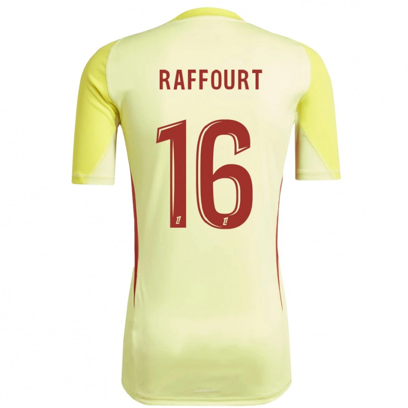DanxenキッズTiméo Raffourt#16ライトイエローレッドゴールキーパー シャツ2025/26ジャージーユニフォーム