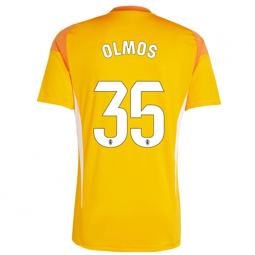 DanxenキッズLucas Olmos#35ダークオレンジイエローゴールキーパー シャツ2025/26ジャージーユニフォーム