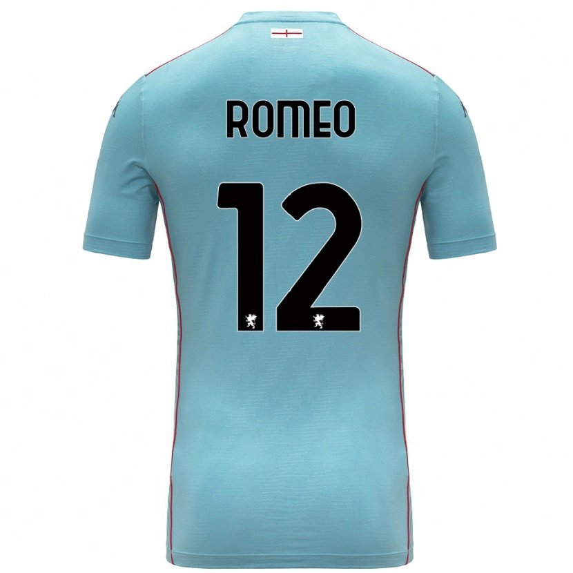 DanxenキッズEmanuele Romeo#12青灰色ゴールキーパー シャツ2025/26ジャージーユニフォーム