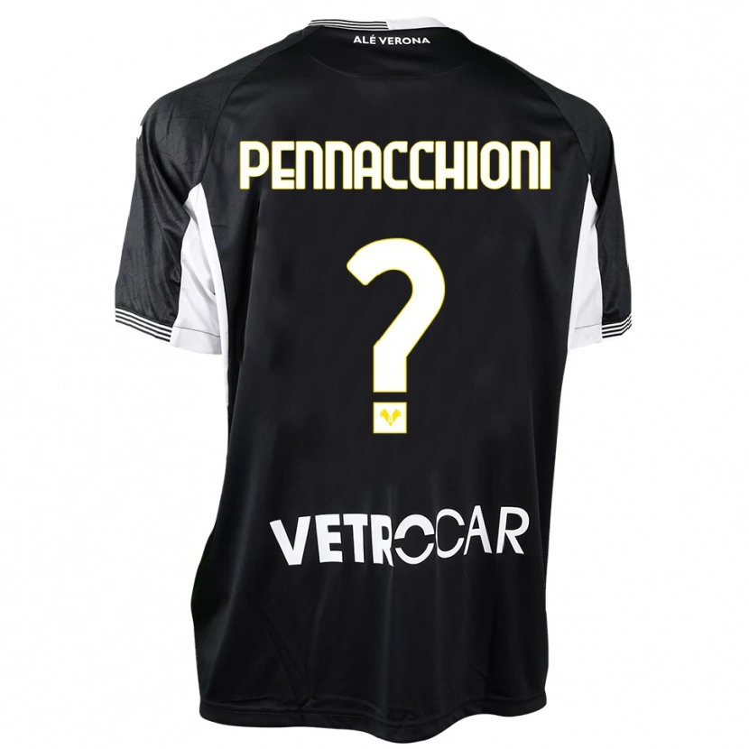 DanxenキッズJacopo Pennacchioni#0黒白ゴールキーパー シャツ2025/26ジャージーユニフォーム