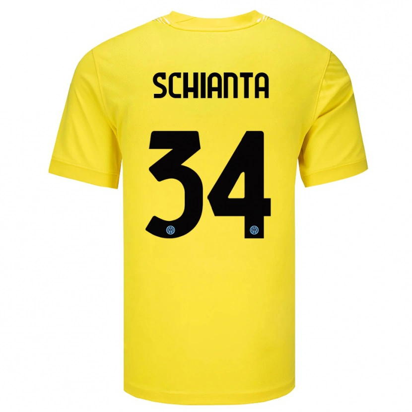 DanxenキッズValentina Schianta#34ライト黄黒ゴールキーパー シャツ2025/26ジャージーユニフォーム