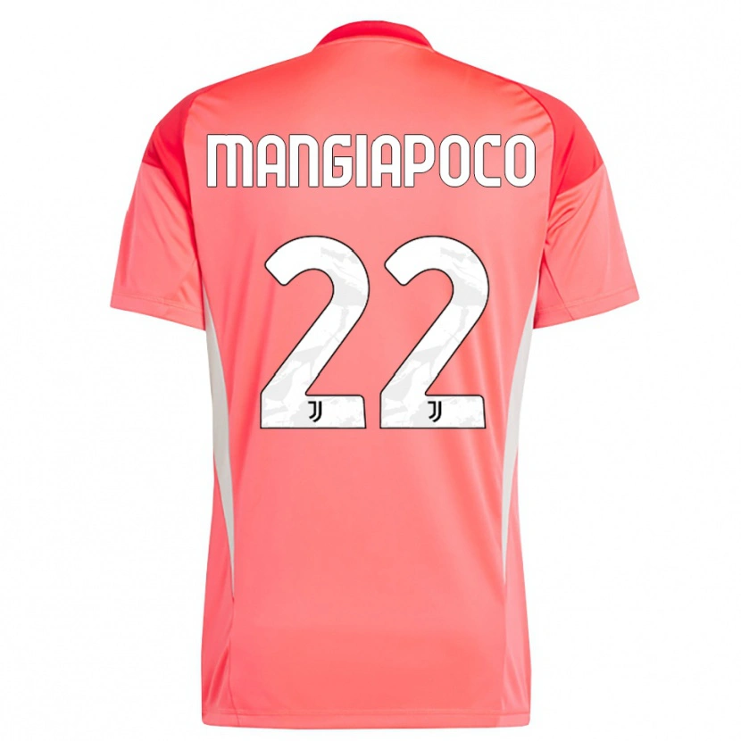 DanxenキッズStefano Mangiapoco#22赤オレンジゴールキーパー シャツ2025/26ジャージーユニフォーム