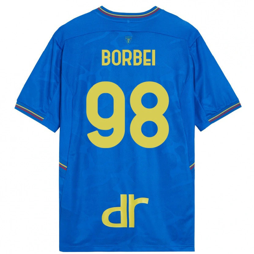 DanxenキッズAlexandru Borbei#98ロイヤルブルー茶ゴールキーパー シャツ2025/26ジャージーユニフォーム