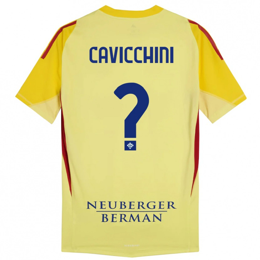 DanxenキッズLeonardo Cavicchini#0ライト黄黒ゴールキーパー シャツ2025/26ジャージーユニフォーム
