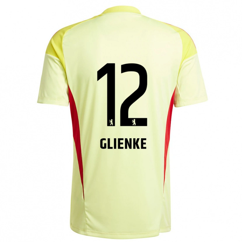 DanxenキッズNiklas Glienke#12ライト黄黒ゴールキーパー シャツ2025/26ジャージーユニフォーム
